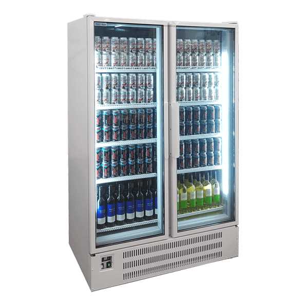 WHITE-DOUBLE-GLASS-DOOR-UPRIGHT-DISPLAY-CHILLER