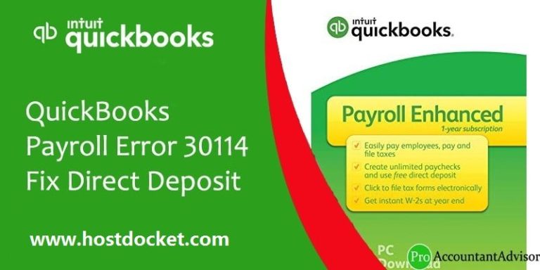 How to fix QuickBooks payroll error 30114?