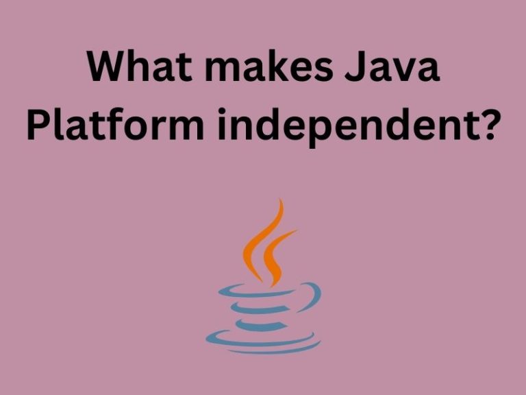 What makes Java Platform independent?