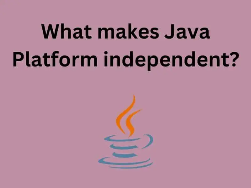 What makes Java Platform independent