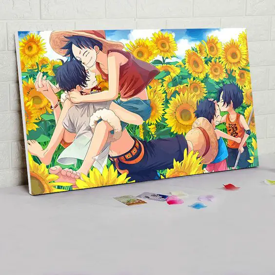 Colorful Adventures Await: Paint by Numbers with Demon Slayer, One Piece, and Cartoon Themes