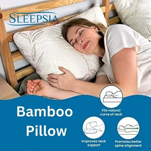 Experience Blissful Sleep with Sleepsia Original Bamboo Pillow