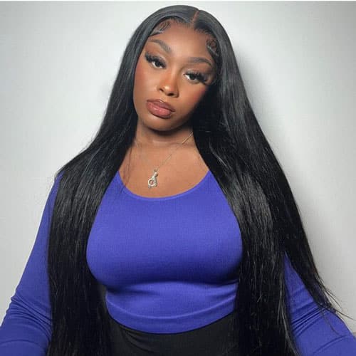 Straight-Hair-4×4-Glueless-Closure-Wig