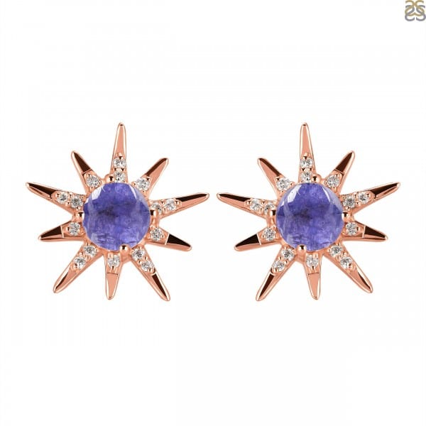 Tanzanite Stud Earring