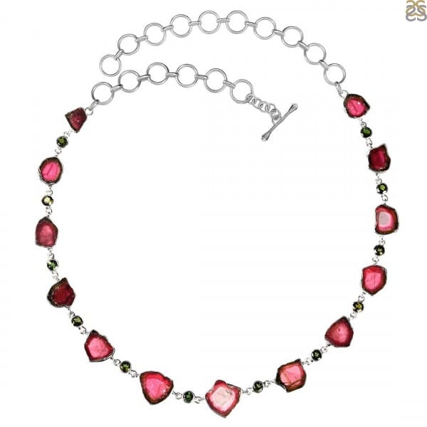 Tourmaline Slice Necklace-NSL (TRM-12-2)