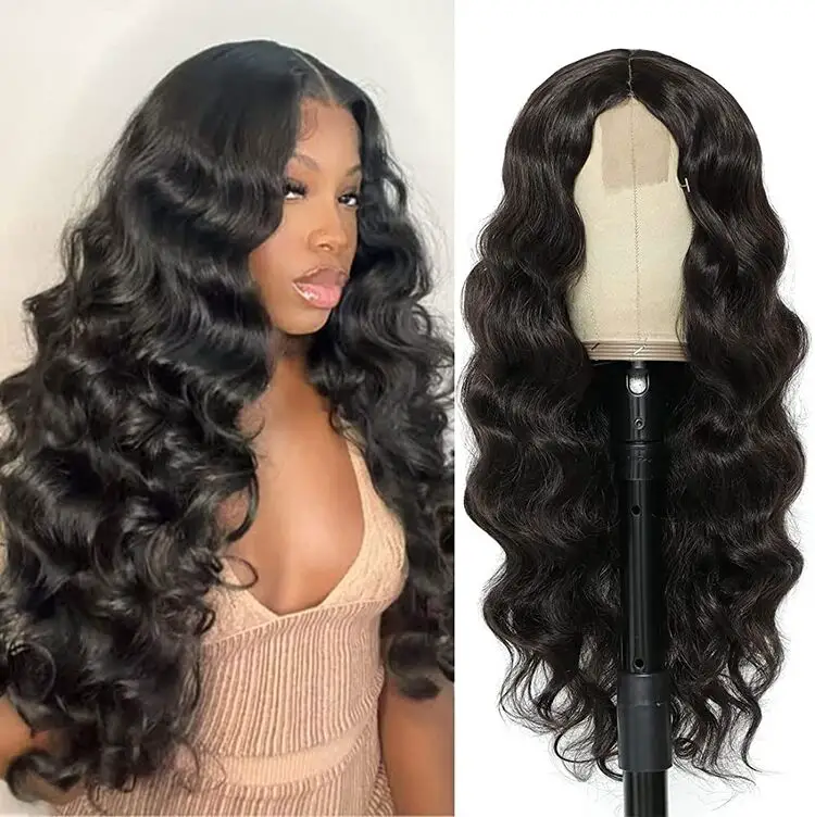 Wavy Black Wig and Hairpieces for women