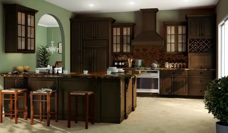 Creamy kitchen cabinets