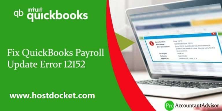 How to fix QuickBooks payroll update error 12152?