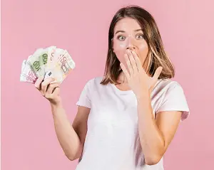 Screenshot 2023-07-11 at 18-20-18 Free Photo Medium shot surprised girl holding money