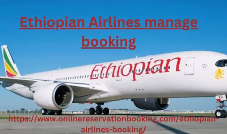 ethiopian airlines manage booking