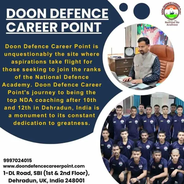 Doon Defence Career Point is the best NDA coaching institute in Dehradun