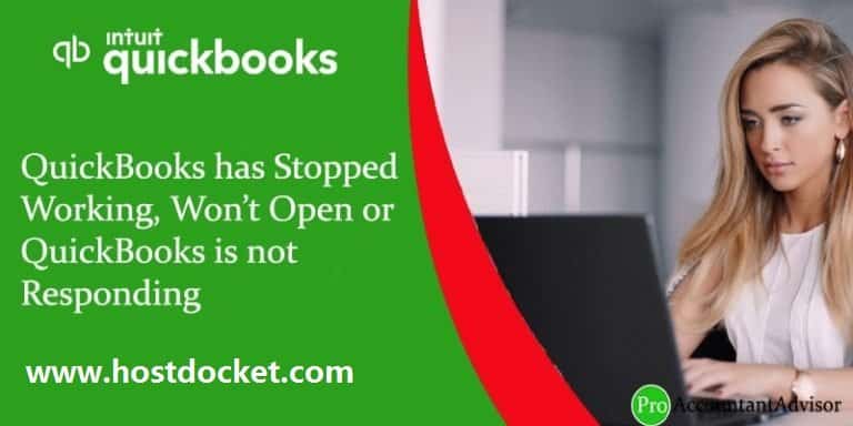 How to fix QuickBooks has stopped working or not responding error?