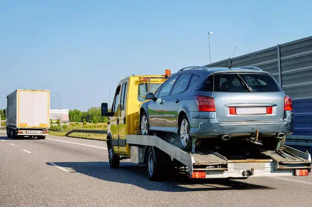 tow-truck-transporter-carrying-car-road-cra transport