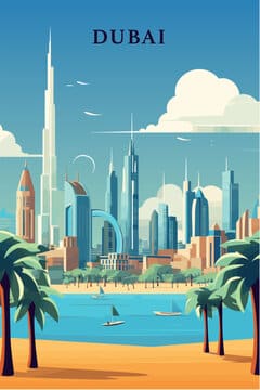 Rediscovering the United Arab Emirates Through Nostalgic Travel Art