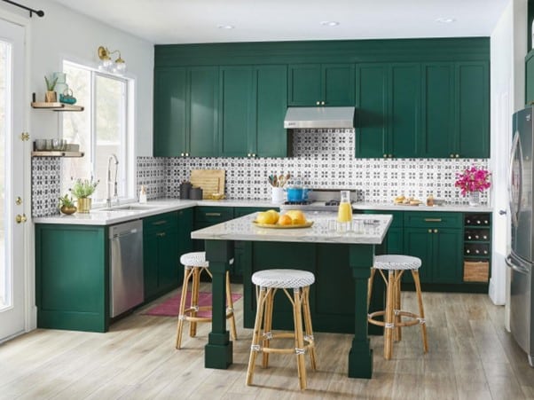 Green Kitchen Cabinets Design Ideas With Elegant Approach