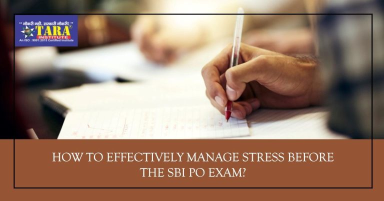 How to effectively manage stress before the SBI PO exam?