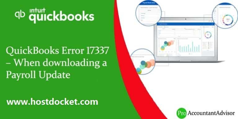 How do Fix QuickBooks error code 17337?