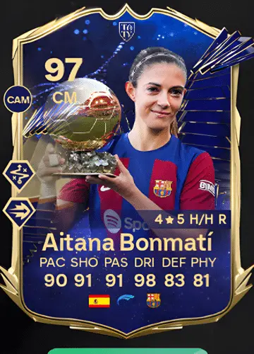 Score Big with Aitana Bonmatí’s TOTY Card in FC 24: Easy Acquisition Guide