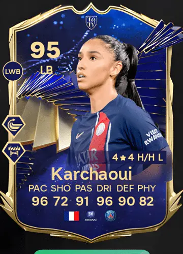 Score Big with Sakina Karchaoui’s TOTY Card in FC 24 Game