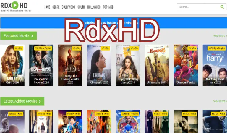 Categories Of Movies On RdxHD
