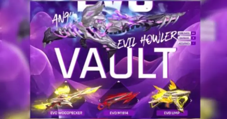 Unlock AN94 Evil Howler in Free Fire Evo Vault Event