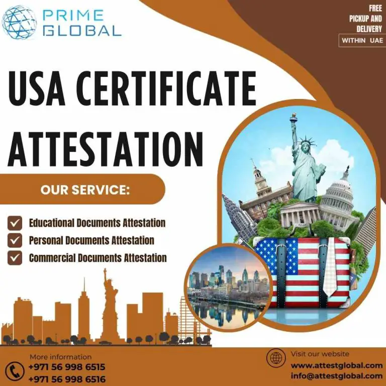 Dependable USA Certificate Attestation Services for UAE-bound Documents