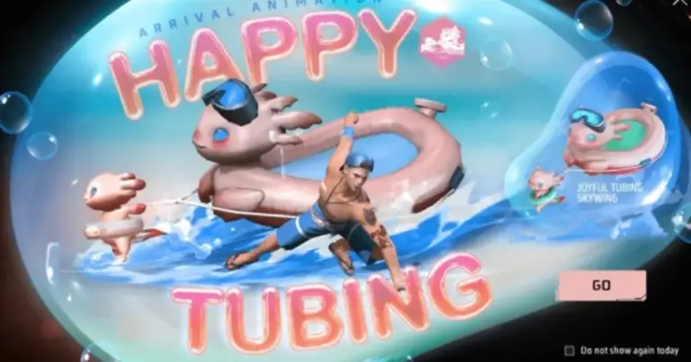 Win Happy Tubing Skywing in Free Fire MAX Faded Wheel Event