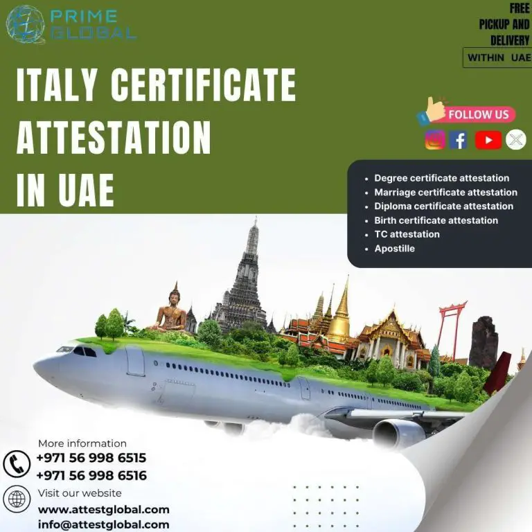 In an era of global mobility and interconnectedness, individuals and businesses often find themselves traversing borders for various purposes, including education, employment, and business expansion. However, the recognition of documents issued in one country by authorities in another can pose a significant challenge. For individuals with certificates from Italy seeking acknowledgment in the United Arab Emirates (UAE), navigating the attestation process is crucial for ensuring their validity and legality. Understanding Italy Certificate Attestation: Certificate attestation is the formal process of validating the genuineness of educational, personal, or commercial documents issued in a specific country to be accepted and recognized in another. In the context of Italy certificate attestation in the UAE, this process involves obtaining official authentication from relevant Italian and UAE authorities to validate the legitimacy of the documents. This attestation is essential for various purposes, including visa applications, employment, education, and legal matters. Importance of Italy Certificate Attestation in the UAE: The UAE, known for its rigorous regulatory framework and adherence to standards, requires the attestation of foreign documents to ensure their authenticity and legality. Whether you’re an Italian national planning to work or study in the UAE, or a business entity seeking to establish operations in the country, having your Italian certificates attested is paramount. Without proper attestation, your documents may not be recognized by UAE authorities, potentially hindering your plans and causing unnecessary delays. Navigating the Italy Certificate Attestation Process: The process of attesting Italian certificates for use in the UAE typically involves several steps: Document Verification: Before initiating the attestation process, it’s essential to ensure that your Italian certificates are genuine and meet the required standards. This may involve obtaining notarization or authentication from relevant Italian authorities. Local Attestation: Once your Italian documents are verified, they must undergo attestation from local authorities in the UAE, such as the Ministry of Foreign Affairs (MOFA) or the Italian Embassy or Consulate in the UAE. This step validates the authenticity of the documents within the UAE. MOFA Attestation: The final step involves submitting the attested Italian documents to the UAE Ministry of Foreign Affairs for official verification. Upon successful completion, MOFA affixes its seal and signature, certifying the documents for international use. Leveraging Professional Attestation Services: Given the complexities involved, many individuals and businesses opt to enlist the services of professional attestation agencies to navigate the Italy certificate attestation process smoothly. These agencies specialize in handling document attestation procedures, ensuring accuracy, efficiency, and compliance with regulatory requirements. Benefits of Professional Attestation Services: Expertise and Experience: Professional attestation agencies have extensive experience and knowledge of the attestation process, enabling them to expedite the procedure and minimize errors. Time Savings: Outsourcing the attestation process to professionals frees up your time and resources, allowing you to focus on other priorities without the hassle of navigating bureaucratic procedures. Comprehensive Services: Attestation agencies offer end-to-end solutions, from document verification to final MOFA attestation, covering all aspects of the process under one roof. Peace of Mind: By entrusting your Italy certificate attestation to professionals, you can rest assured that your paperwork is in capable hands, with meticulous attention to detail and adherence to deadlines. Conclusion: In a globalized world where opportunities transcend borders, ensuring the recognition of your Italian certificates in the UAE is essential for pursuing your aspirations. Italy certificate attestation services play a crucial role in this regard, serving as a gateway to global recognition and acceptance of your documents in the UAE. Whether you’re an individual seeking employment or education opportunities in the UAE, or a business looking to expand operations in the region, proper attestation of your Italian certificates is a prerequisite for success. By leveraging the expertise of professional attestation services, you can navigate the complexities of the attestation process with ease, ensuring that your Italian certificates are authenticated and accepted by UAE authorities. For more information, Attestation services in Abu Dhabi, Attestation services in Dubai, Attestation services in uae, attestation services in sharjah