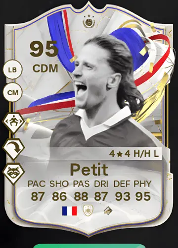 Emmanuel Petit: Icon Card & Earning FC 24 Coins