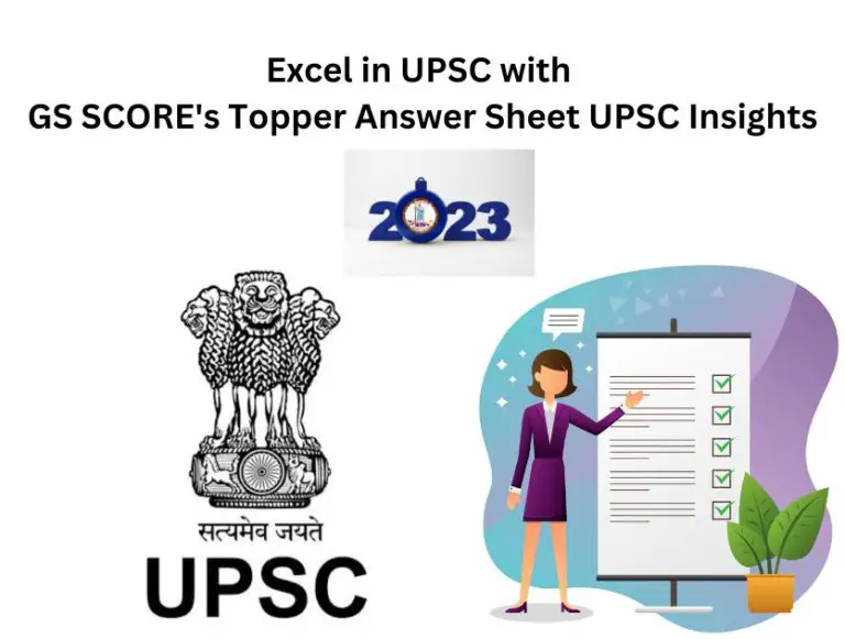 Excel in UPSC with GS SCORE’s Topper Answer Sheet UPSC Insights