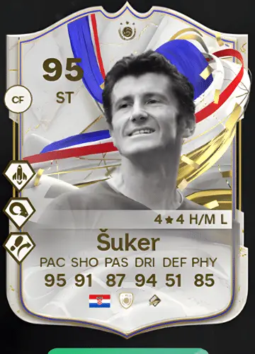 Davor Šuker: Football Legend & Icon Card