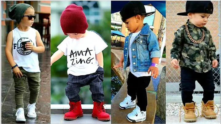 boys clothes models collage